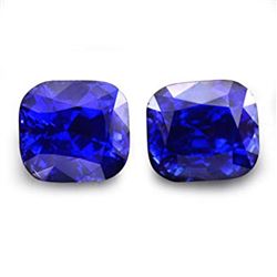 Natural Cushion Royal Blue Sapphire Pair 4.14 Cts