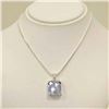 Image 1 : Sterling Silver Ice Blue Topaz Necklace