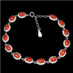 Natural Italian Red Coral Bracelet