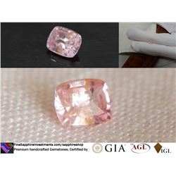 Padparadscha Sapphire, premium cut | GIA 0.87 ct