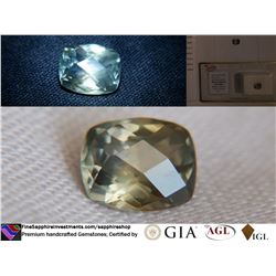 Green/Blue Metallic Sapphire, unheated, GIA 2.46 ct