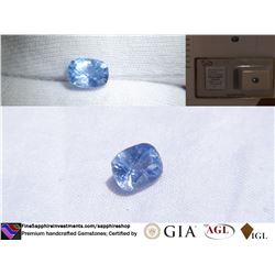 Vivid Blue Sapphire no heat, handcrafted, AGL 1.71 ct