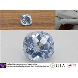 Vivid Sky Blue Sapphire, Sri Lanka, hand-cut 1.90 ct