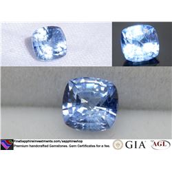 Vivid Sky-Blue premium Sapphire, handcrafted 0.93 ct