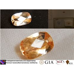 Orange Sapphire, unheated, premium cut | AGL 1.38 ct