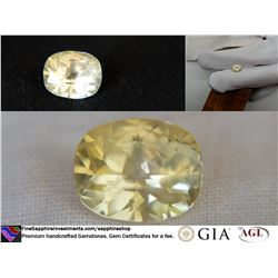 Pastel Yellow premium handcrafted Sapphire,GIA 2.61ct