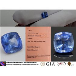 Cornflower Blue Ceylon Sapphire, loose | GIA 1.96 ct