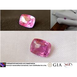 Vivid hot pink premium handcraft Sapphire, GIA 1.21 ct