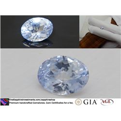 Vivid sky-blue metallic handcrafted Sapphire 1.41 ct