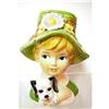 Image 1 : Head Vase Pretty Girl & Dog #835738