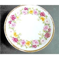 Plate Roses T and V Limoges Pitkin Brooks #835875