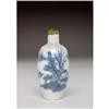 Image 1 : 19C Chinese Blue & White Snuff Bottle w Scene #836089