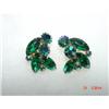 Image 1 : WEISS Green Aurora Borealis Earrings #844210