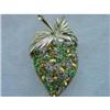 Image 1 :  CORO Multicolored Rhinestone Acorn Brooch or #844337