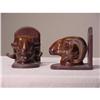 Image 1 : Pair Carved Ram's Head bookends-replicas #844728