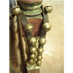 ANTIQUE 15 BRASS HORSE SLEIGH BELLS--GREAT TONE #845183