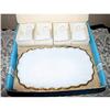 Image 1 :  Vintage Anchor Hocking Milk Glass Snack Sets #845460