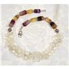 Image 1 : Fluorite & Soft Yellow Chalcedony Briolette #845713