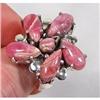 Image 1 : SO Divine Rhodochrosite Flower Sterling Ring #845941