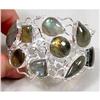 Image 1 : Labradorite Extravaganza Designer Sterling Cuff #845981