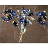 Image 1 : VOGUE Brooch Earrings Set VINTAGE Blue #846302