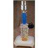 Image 1 : LUCITE Lamp Blue Yellow Clear & Cut VINTAGE #846429