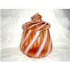 Image 1 : FENTON CAMEO OPALESCENT SPIRAL OPTIC CANDY BOX #846736