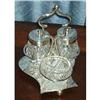 Image 1 : Cruet Set. Silver and Crystal English #847229