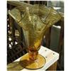 Image 1 : Crackle Glass Fan Stem Footed Vase #847695