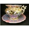 Image 1 : ANTIQUE LUSTREWARE FOOTED CUP and SAUCER ORNATE #848196