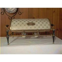 Vintage Covered Warming Tray with Fire King #854167