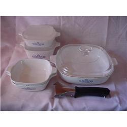 Corning Ware Cornflower Blue 9 Piece Set #854174