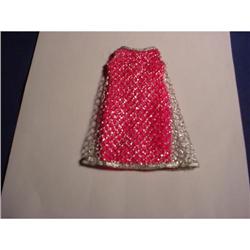 Francie pink cocktail dress  silver overlay '65 #854195