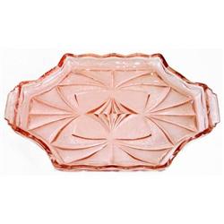 Pink Depression Glass Art Deco Vanity Tray #854565