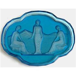 EGYPTIAN Turquoise Blue Intaglio Vanity Tray #854596