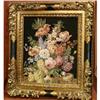 Image 1 : Stunning Floral Tapestry in Black & Gold Frame #854900