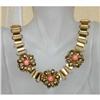 Antique Victorian Period Pink Glass Necklace #854947
