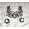 Image 1 : Unusual  Glass Stone Cuff Bracelet & Earrings #854964