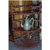 Image 1 : SPOOL ART CORNER SHELF - RUSTIC FOLK ART #855003
