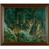 Image 1 : ORIGINAL oil Painting Night Wolves by R. Kounts #864558