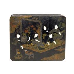 Victorian Paper Mache Lacquer Geisha Box #865006