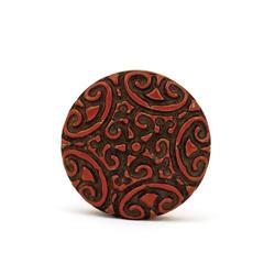 Old Japanese Cinnabar Lacquer Kogo Incense Box #865020