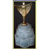 Image 1 : ART DECO LAMP GLASS BRONZE BUTTERFLY LADY FIG #865293