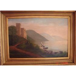 19TH CENTURY HUDSON RIVER PAINTING #876529