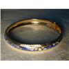 Image 1 : Estate 14K YG Gold Enameled Sun Moon Bangle #876952