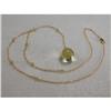 Image 1 : Lovely 14K YG Gold Peridot Drop 20" Necklace #877043