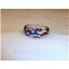 Image 1 : 18K Hidalgo American Flag Diamond Ring Band #877048