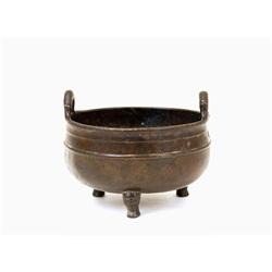 18C Chinese Xuande Bronze Incense Burner Mk #877148