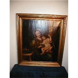 PAINTING OF THE MADONNA & CHILD BY WOLFE AFTER #877230