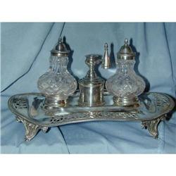 VICTORIAN SILVER INKSTAND C1850 #877258